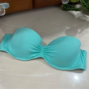 Victoria’s Secret Bandeau Blue Strapless Bikini Top
